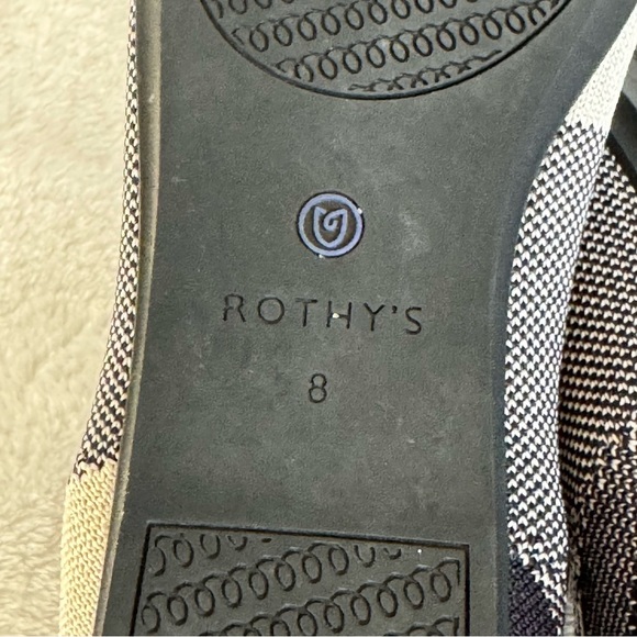 Rothy's The Flat Captoe Black Color block Textile Size US 8 - Picture 3 of 9